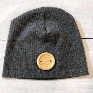 Bandeau Gray Ribbed Beanie
